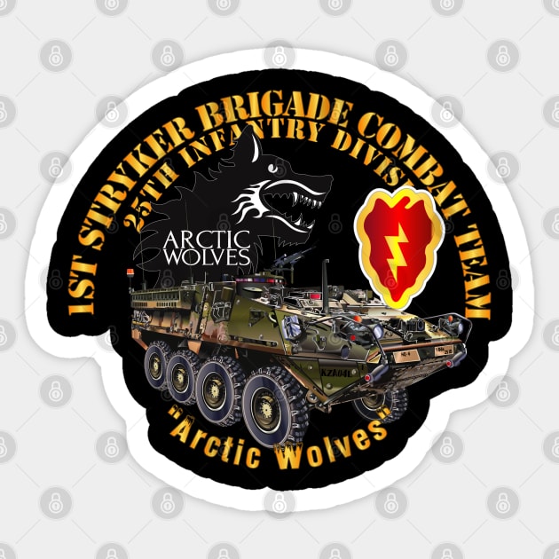 1st Stryker Bde - 25th ID - Arctic Wolves w Stryker - SSI Sticker by twix123844